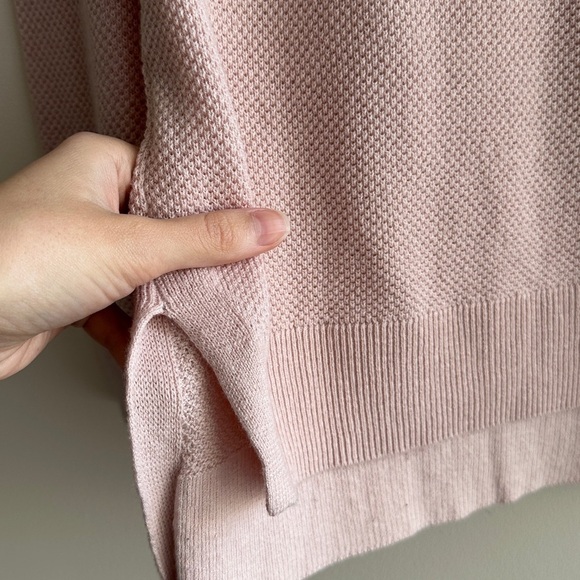 GAP Blush Pink V-Neck Women's Sweater, High-Low Lightweight Knit Sweater, Med - Picture 10 of 16